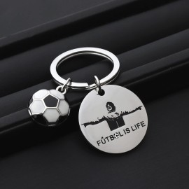 ENSIANTH TV Show Inspired - Futbol Socce- Football Lover Keychain Football Soccer Gift