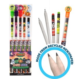 Halloween Smencils Cylinder - HB 2 Scented Smelly Pencils, 50 Count - Gifts for Kids, Party Favors, Classroom Rewards