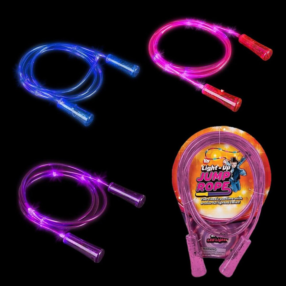 The Dreidel Company Light-Up Jump Rope for Kids, Indoor & Outdoor Skipping Activity, Party Favor, 93 Inches