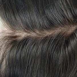 LLWear Toupee for Men with Human Hair System for Men 8x10 inch Soft French Lace Cap with 2 inch Clearly PU in Back Mens Hair Piece Men\'s Toupee Hair Replacement System 1B(Off Black Color) LLWear Toupee for Men with Human Hair System for Men 8x10 inch Soft French Lace Cap with 2 inch Clearly PU in Back Mens Hair Piece Men\'s Toupee Hair Replacement System 1B(Off Black Color)