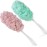 PPHAO - Loofah on a Stick for Men & Women - Bath Brush with Long Handle - Plastic Loofah Sponge - 2Pack in Green & Pink
