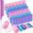 Syhood 56 Pcs Foam Sponge Hair Rollers 6 Sizes Soft Sleeping Curlers Flexible Sponge Curler Tool Rat Tail Comb for Long Short Hair Styling(Warm Color)