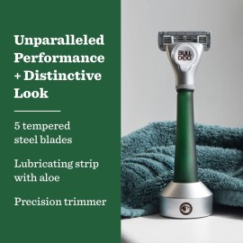 Bulldog Mens Skincare and Grooming Original Recycled Glass Handle Razor with Razor Stand Bulldog Mens Skincare and Grooming Original Recycled Glass Handle Razor with Razor Stand