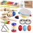 LOOIKOOS Toddler Musical Instruments Set Wooden Percussion Instruments Xylophone Toy for Kids Montessori Toys for 1 Year Old Boys Girls with Maracas Easter Eggs