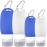 Cruise On Silicone Travel Bottle Set, TSA Approved, Leak-Proof Squeeze Bottles for Shampoo, Lotion & Liquids (2 oz & 1.4 oz), Refillable Containers with Carabiner Clips for Easy Carry