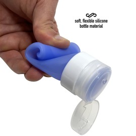 Cruise On Silicone Travel Bottle Set, TSA Approved, Leak-Proof Squeeze Bottles for Shampoo, Lotion & Liquids (2 oz & 1.4 oz), Refillable Containers with Carabiner Clips for Easy Carry Cruise On Silicone Travel Bottle Set, TSA Approved, Leak-Proof Squeeze Bottles for Shampoo, Lotion & Liquids (2 oz & 1.4 oz), Refillable Containers with Carabiner Clips for Easy Carry