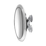 Britta Products Large 8 Suction Mount Mirror - 5X Magnifying Vanity Makeup Mirror with 3-Point Suction, Pivoting, Rotating and Locking