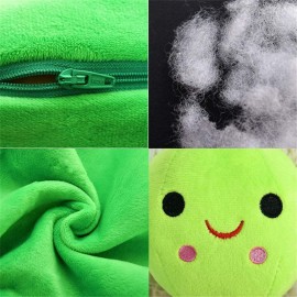 Giant Peas in A Pod Plush Toy Pea Pod Pillow Cute Pea Stuffed Toys Plant Doll Various Sizes (Green Beans,9.8\'\'/25cm)