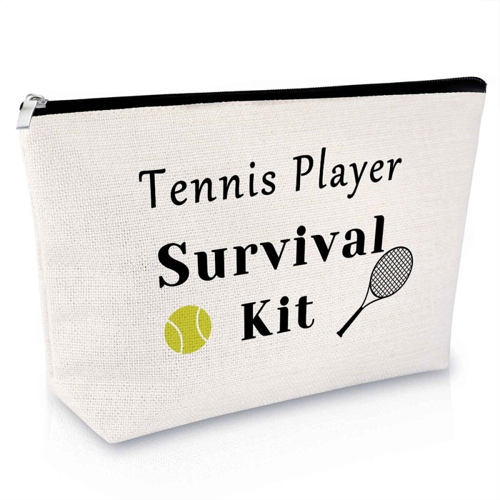 Tennis Gifts for Women Tennis Player Gift Makeup Bag Tennis Lover Gift for Friends Inspirational Gift for Tennis Girl Cosmetic Bag Tennis Team Gift Tennis Coach Gift Christmas Birthday Graduation Gift