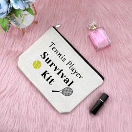 Tennis Gifts for Women Tennis Player Gift Makeup Bag Tennis Lover Gift for Friends Inspirational Gift for Tennis Girl Cosmetic Bag Tennis Team Gift Tennis Coach Gift Christmas Birthday Graduation Gift