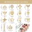 36 Pcs 3D Nail Charms Heart Nail Art Rhinestones Gold Silver Nail Jewelry Pearl Crystal Diamonds Rhinestones Gems for Beauty Manicure Nails Jewelry Making (Crown Style)