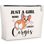GevGuxLuo Corgi Gifts for Corgis Lovers, Corgi Makeup Bag for Women Birthday Gifts for Daughter Sister Bestie, Cute Corgi Themed Gifts Animal Lovers Gifts for Women Who Loves Corgis