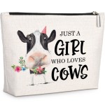 GevGuxLuo Cow Gifts for Cow Lovers, Cows Makeup Bag for Women Birthday Gifts Ideas for Daughter Sister Bestie