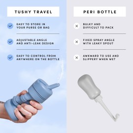 TUSHY Travel Bidet: Collapsible & Expandable for Discreet Portability | Refreshing Clean for Camping, Outdoors & Travel (Peri Bottle for Postpartum Care, Helps with Hemorrhoid Relief), Got2Go Onyx