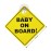 Baby on Board Sticker for Cars 2PCS , Baby On Board Warning Signs with Suction Cups , Durable and Strong Without Residue