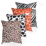 Frienda 4 Pieces Wet Dry Bag for Baby Waterproof Reusable Washable Diaper Bag Sealed with Handle for Travel, Beach, Swimsuit, Diapers, Dirty Gym Clothes and Toiletries (Animal Print)