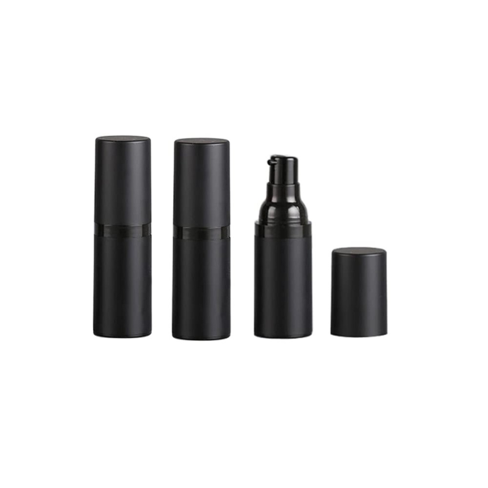 3 Pack Black Airless Pump Bottle Travel Lotion Bottles Cosmetic Cream Bottle Vacuum Pump Bottles Makeup Dispenser Container (15ml/0.5oz) 3 Pack Black Airless Pump Bottle Travel Lotion Bottles Cosmetic Cream Bottle Vacuum Pump Bottles Makeup Dispenser Container (15ml/0.5oz)