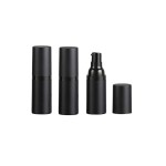 3 Pack Black Airless Pump Bottle Travel Lotion Bottles Cosmetic Cream Bottle Vacuum Pump Bottles Makeup Dispenser Container (15ml/0.5oz)