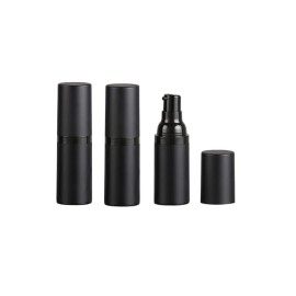 3 Pack Black Airless Pump Bottle Travel Lotion Bottles Cosmetic Cream Bottle Vacuum Pump Bottles Makeup Dispenser Container (15ml/0.5oz)