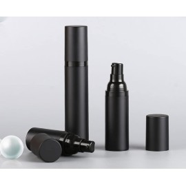 3 Pack Black Airless Pump Bottle Travel Lotion Bottles Cosmetic Cream Bottle Vacuum Pump Bottles Makeup Dispenser Container (15ml/0.5oz) 3 Pack Black Airless Pump Bottle Travel Lotion Bottles Cosmetic Cream Bottle Vacuum Pump Bottles Makeup Dispenser Container (15ml/0.5oz)