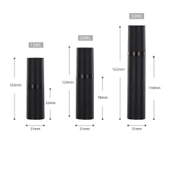 3 Pack Black Airless Pump Bottle Travel Lotion Bottles Cosmetic Cream Bottle Vacuum Pump Bottles Makeup Dispenser Container (15ml/0.5oz) 3 Pack Black Airless Pump Bottle Travel Lotion Bottles Cosmetic Cream Bottle Vacuum Pump Bottles Makeup Dispenser Container (15ml/0.5oz)
