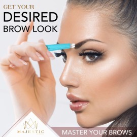 Majestic Bombay Fine Point + Slant Tweezers for Women and Men - Splinter Ticks, Facial, Brow and Ingrown Hair Removal-Sharp, Needle Nose, Surgical Tweezers Precision best tweezers for chin hair