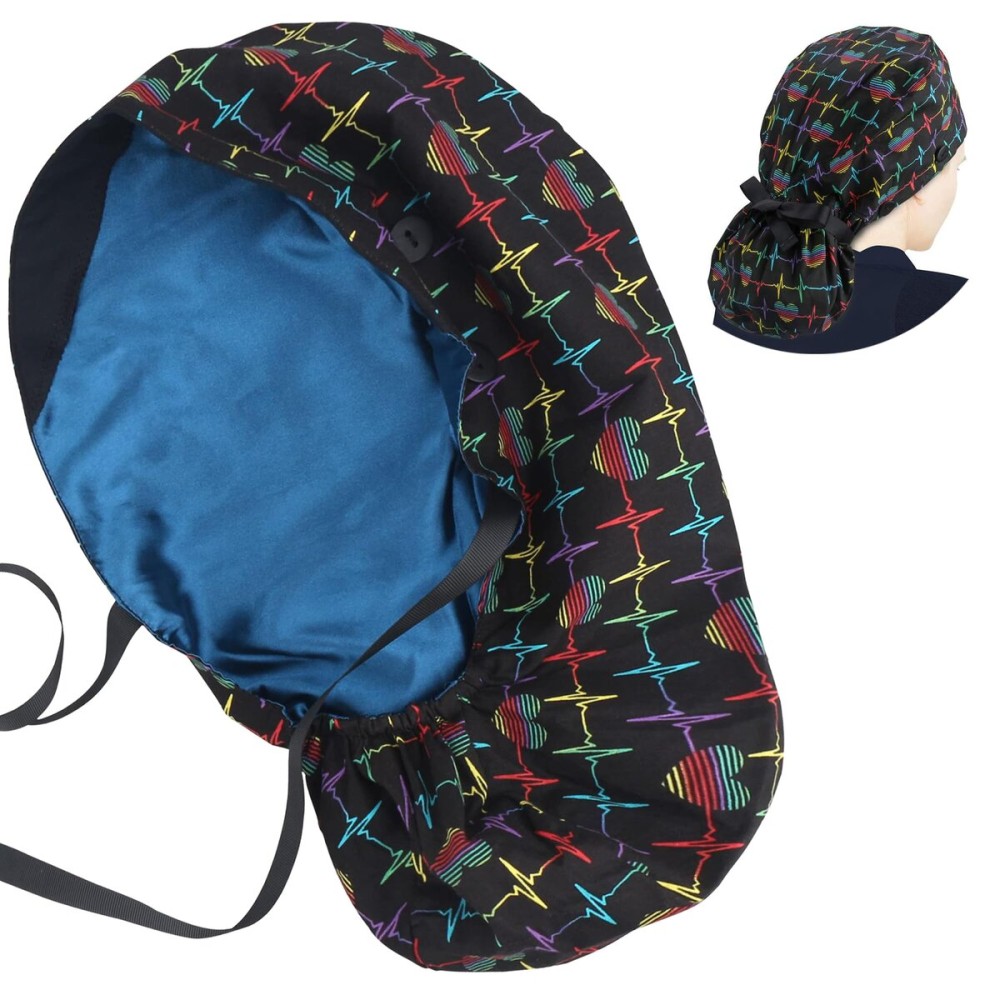 ABAMERICA Ponytail Scrub Caps for Women Surgical Caps Nurse Hat with Functional Ponytail Holder for Long Hair, Single or Satin-Lined ABAMERICA Ponytail Scrub Caps for Women Surgical Caps Nurse Hat with Functional Ponytail Holder for Long Hair, Single or Satin-Lined