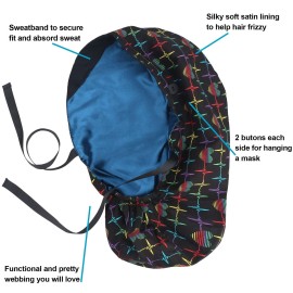 ABAMERICA Ponytail Scrub Caps for Women Surgical Caps Nurse Hat with Functional Ponytail Holder for Long Hair, Single or Satin-Lined ABAMERICA Ponytail Scrub Caps for Women Surgical Caps Nurse Hat with Functional Ponytail Holder for Long Hair, Single or Satin-Lined