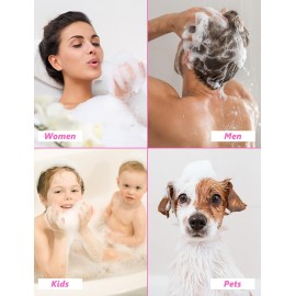 BSROLUNA Silicone Exfoliating Body Scrubber Loofah Silicone Scalp Massager Shampoo Brush Soft Body Scrubbers for Use in Shower Lathers Well Easy to Clean 2 in 1 (1 Pack Camouflage Purple)