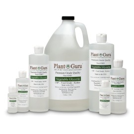Plant Guru Vegetable Glycerine/Glycerin 8 oz. USP Food Grade Kosher - Great For Skin, Hair, Face, Body, Crafts And DIY Soap Making.