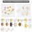 133 PCS Hair Jewelry for Braids Locs Dreadlock Accessories Hair Decoration Hair Coils Rings Dreadlocks Hair Cuffs Shells Imitation Wood-Like Hair Tube Beads for Women Gorls