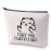 ZJXHPO Funny Cat Gift Fluff You Fluffin Fluff Makeup Bag Cat Mom Zipper Pouch Cat Lover Cosemtic Bag Cat Owner Gift (Fluff You Fluffin)
