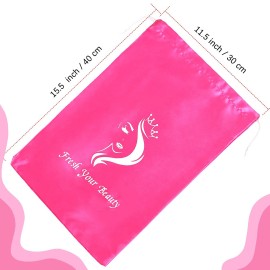 AliLeader 6 Pcs Wig Storage Bags with Drawstring - Travel Bag & Large Storage for Bundles, Wigs, Extensions & Tools - Mix Black and Pink