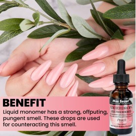 Mia Secret Monomer Drops - Peach Scent - 1oz - Odor Neutralizer - Liquid Acrylic