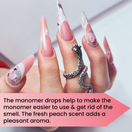 Mia Secret Monomer Drops - Peach Scent - 1oz - Odor Neutralizer - Liquid Acrylic