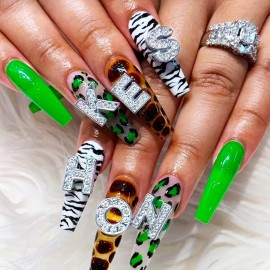 AIERSA Large Letter Nail Charms y2k, 52 Pcs Silver Nail Charms Goth, 3D Initial Rhinestones Nail Art Charms, Bling Alphabet Stickers for Nail Art Decoration Accessories, Alloy, 12 mm Tall