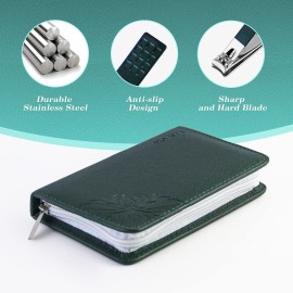 WOAMA 30-Piece Pedicure Kit Manicure Tools Nail Clipper Set with Green Travel Case for Home, Workplace, Gift, Beauty Salon