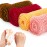 4 Pieces African Net Bath Sponge African Exfoliating Long Net Sponge Exfoliating Shower Body Scrubber Skin Smoother for Daily Use(Orange, Brown, Cream, Peach, 25.6 x 7.9 inch)