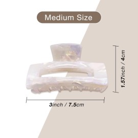 Wekin Hair Claw Clips for Thick Hair, 2 Pack Tortoise Hair Clips, Acrylic Celluloid French Butterfly Jaw Clips, Strong Hold for Women Girl (Medium 3\', Aurora) Wekin Hair Claw Clips for Thick Hair, 2 Pack Tortoise Hair Clips, Acrylic Celluloid French Butterfly Jaw Clips, Strong Hold for Women Girl (Medium 3\', Aurora)