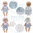 Girl Doll Clothes and Accessories Gift - 8 pcs Alive-Baby Doll Clothes Dress Outfits for 12 Inch Dolls, 6 Complete Sets Clothing of Dresses Cloak Onesies Pajamas
