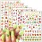 Fruits Nail Art Stickers 3D Self-Adhesive Nail Decals, Cherry Strawberry Watermelon Peach Orange Nail Sticker Decoration, Laser Glitter Nail Design for Women Girls Manicure Tips Nails Decal (6 Sheets)