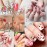 Fruits Nail Art Stickers 3D Self-Adhesive Nail Decals, Cherry Strawberry Watermelon Peach Orange Nail Sticker Decoration, Laser Glitter Nail Design for Women Girls Manicure Tips Nails Decal (6 Sheets)