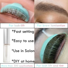 Clear Lash Lift Glue Strong Brow Lamination and Eyelash Perm Adhesive -5 Seconds to Set Them In Place, Satisfying Eyelash Lifting Without Hair Popping Off More 100 Applications