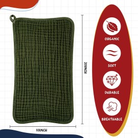 Irenare 6 Pack Muslin Burp Cloths Cotton Baby Burping Rags Large 20 x 10 Inch 6 Layers Spit up Rags Soft Absorbent Multicolor Wash Cloths Diapers for Newborn Baby Girl Boy (Multicolored)