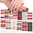 WOKOTO Christmas Nail Polish Strips - 16 Sheets Full Nail Wraps With Santa Claus, Elk, Snowman, Christmas Tree Designs - Stick-On Nail Stickers for Women