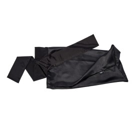 Red by Kiss Kids Satin Braid Bonnet, Comfy Wide Band for Long Hair, Long Braids (Black)