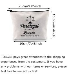 TOBGBE Paralegal Gifts Lawyer Gifts Appreciation Gift for Paralegal Lawyer Graduation Cosmetic Bag Future Lawyer Gift (paralegal hero)