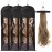 3PCS Extra Long Hair Extension Storage Bag Hairpieces Storage Holder with Wooden Hanger Dust-proof Portable Suit with Transparent Zip Up Closure- Light weight, Waterproof and Portable (Black)