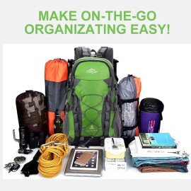 INOXTO lightweight Hiking Backpack 35L/40L Hiking Daypack with Waterproof Rain Cover Camping Backpack for Travel Camping Outdoor for Men and Women (35L Green)