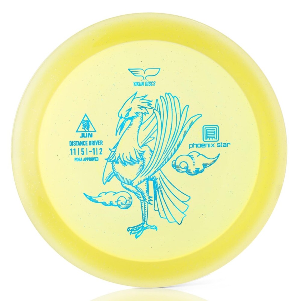 Yikun Disc Golf Driver Professional PDGA Approved Golf Understable/Stable Distance Driver,Phoenix Star Line,170-175g,Fairway Golf Disc Perfect for Outdoor Games and Competition